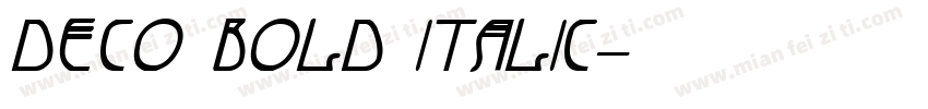 Deco Bold Italic字体转换